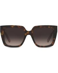Love Moschino - Tortoiseshell-Effect Square-Frame Sunglasses - Lyst