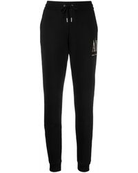 Armani Exchange - Embroidered-logo Cotton Track Pants - Lyst