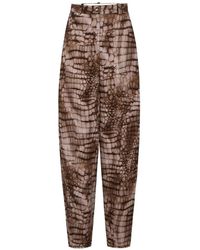 Elisabetta Franchi - Animal Print Trousers - Lyst