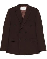 Amaranto - Double-Breasted Peak-Lapel Blazer - Lyst