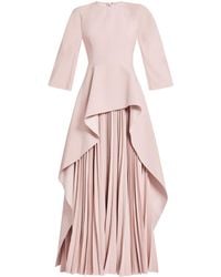 Solace London - Maia Draped Pleated Gown - Lyst