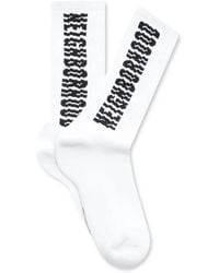 Neighborhood - Logo-Detail Socks - Lyst