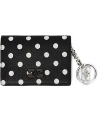 Ganni - Portemonnee Met Stippen En Logo-Bedel - Lyst
