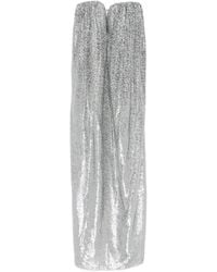 Stella McCartney - Pleated Metallic Velvet Dress - Lyst