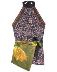 Dries Van Noten - Silk Wrap Top - Lyst
