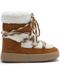 Moon Boot - Ltrack Shearling Suede Boots - Lyst