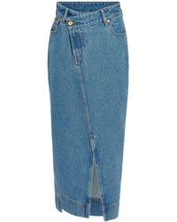 Jacquemus - La Jupe De Nîmes Midi-Rok - Lyst