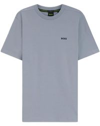 BOSS - T-Shirt En Coton Stretch À Logo - Lyst