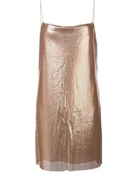Alice + Olivia Harmony Chainmail Slip Dress - Pink