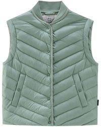 Woolrich - Chevron-quilted Padded Gilet - Lyst