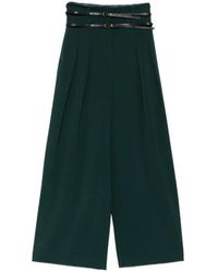 Liu Jo - Dark Cotton Trousers - Lyst