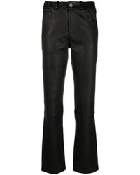 Arma - Leather Straight-leg Trousers - Lyst