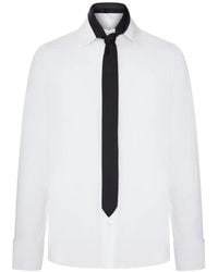 Sacai - Chemise À Détail De Cravate En Popeline - Lyst
