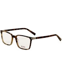 Tumi - Tortoiseshell-Effect Rectangle-Frame Glasses - Lyst