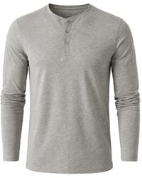 Patrick Assaraf - Button Henley T-Shirt - Lyst