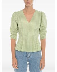 Notes Du Nord - Emmi Seersucker V-Neck Blouse - Lyst