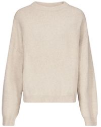 Loulou de Saison - Tristan Lds Ribbed-Trim Dropped-Shoulder Sweater - Lyst