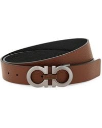 Ferragamo - Gancini Reversible And Adjustable Belt - Lyst