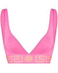 colorful versace bra top green and pink