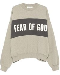 Fear Of God - Cropped Relaxed Panelled Sweatshirt - Lyst