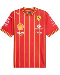 PUMA - Ferrari Team Soccer Striped T-Shirt - Lyst
