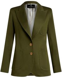 Etro - Pegaso-Buttons Single-Breasted Blazer - Lyst
