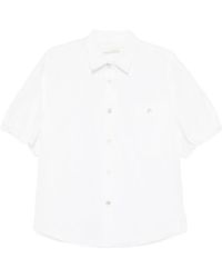 JNBY - Puff-Sleeves Floral Embroidered Blouse - Lyst