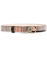 Paul Smith - Striped Leather Belt - Lyst