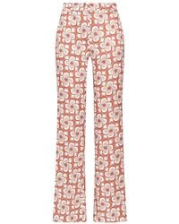 Maliparmi - Mouliné Cady Floral-Print Trousers - Lyst
