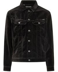 Tom Ford - Icon Velvet Denim Jacket - Lyst