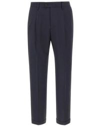 Devore - Pantalon En Laine À Plis Et À Rabat - Lyst