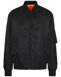 Valentino Garavani - Floral-Embroidered Bomber Jacket - Lyst