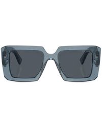 Prada - Logo-Embellished Square-Frame Sunglasses - Lyst