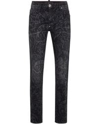 Philipp Plein - Tattoo-Print Straight-Leg Jeans - Lyst