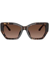 Tory Burch - Sonnenbrille Mit Logo-Schild - Lyst