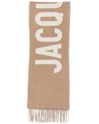Jacquemus - Logo-Intarsia Fringed Scarf - Lyst