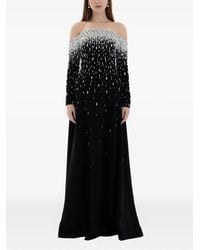 Dina Melwani - Crystal Off-Shoulder Gown - Lyst