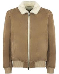 Volfagli - Big Ben Fur-Collar Suede Jacket - Lyst
