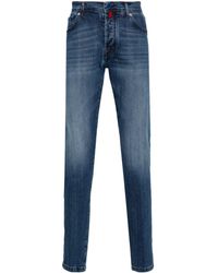 Kiton - Jeans affusolati con logo - Lyst