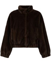 Weekend by Maxmara - Elasticated-Trim Faux-Fur Jacket - Lyst
