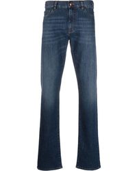 Canali - Ausgeblichene Straight-Leg-Jeans - Lyst