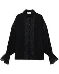 Blumarine - Lace-Panelled Shirt - Lyst