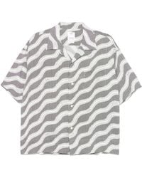 Visvim - Copa Canvas Overhemd Met Camp-Kraag En Print - Lyst
