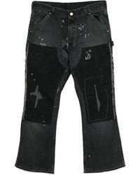 SAINT Mxxxxxx - Jeans Svasati Con Design Patchwork - Lyst