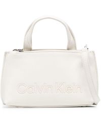 Calvin Klein - Sac cabas à plaque logo - Lyst