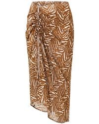 Nicholas - Lia Midi Skirt W/ Ruched Slit - Lyst