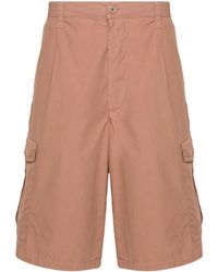 Emporio Armani - Pleat-Detail Cotton Cargo Shorts - Lyst