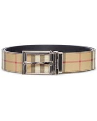Burberry - Cinturón a cuadros con hebilla - Lyst