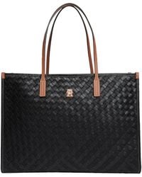 Tommy Hilfiger - City Th Woven-Design Tote Bag - Lyst