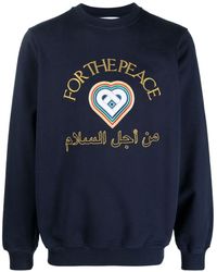 Casablancabrand - Sweatshirt "For the Peace"-Schriftzug - Lyst
